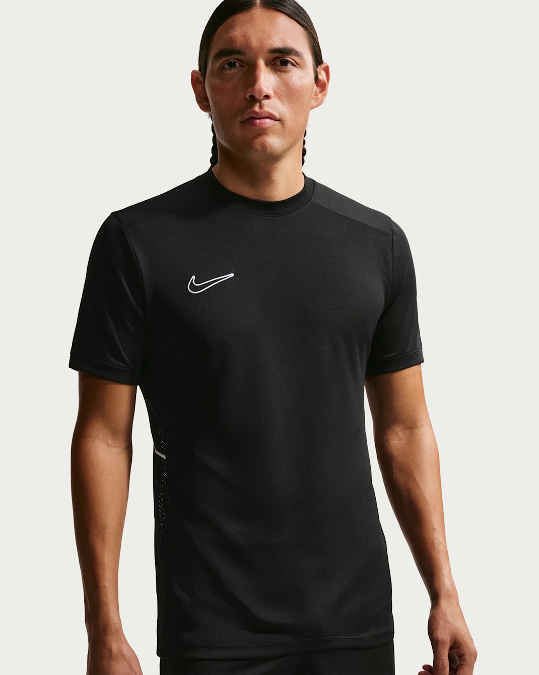 Nike Academy Dri-FIT Kurzarm-Fußballoberteil (Herren) - Schwarz/Schwarz/Weiß/Weiß