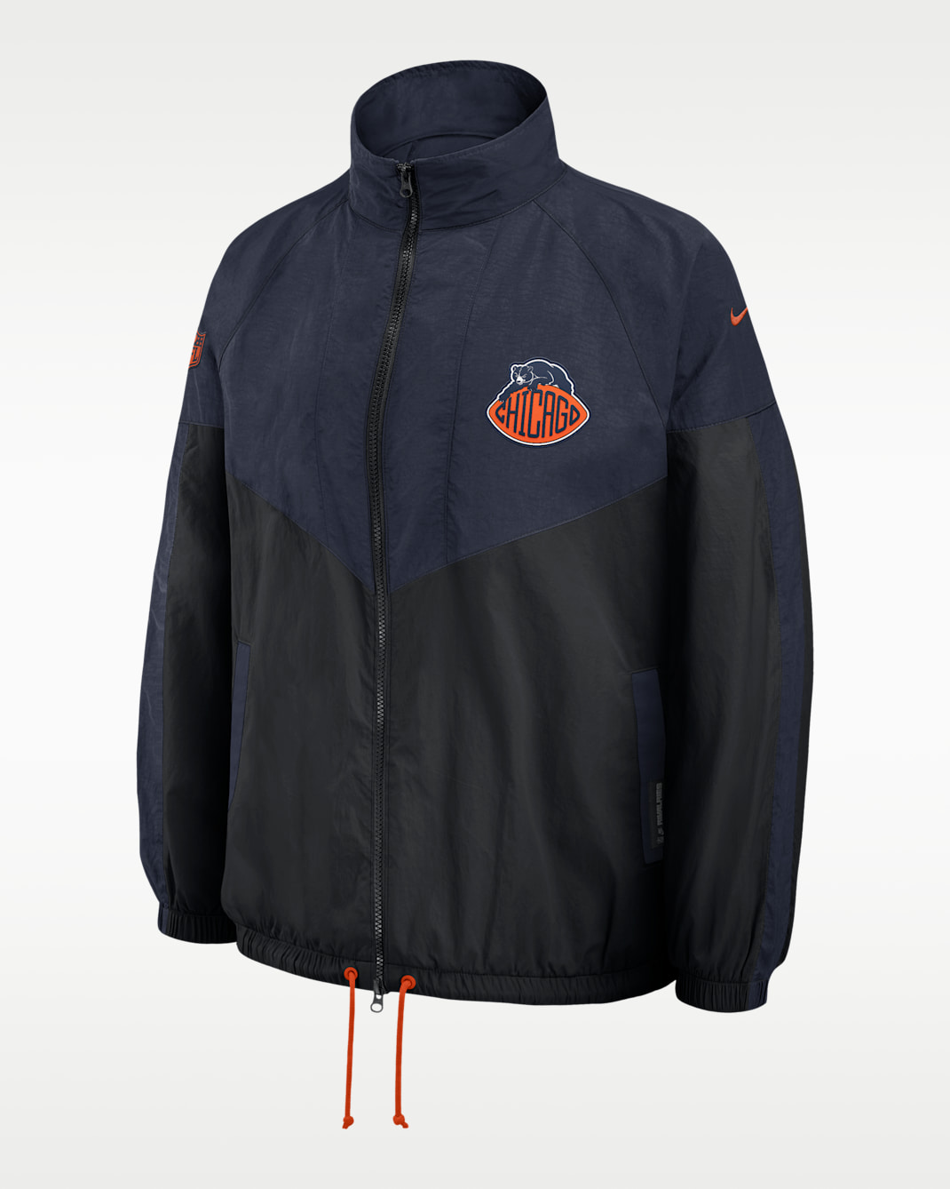 Chicago Bears Rivalries Collection Women's Nike NFL Oversized Full-Zip Jacket - Marine