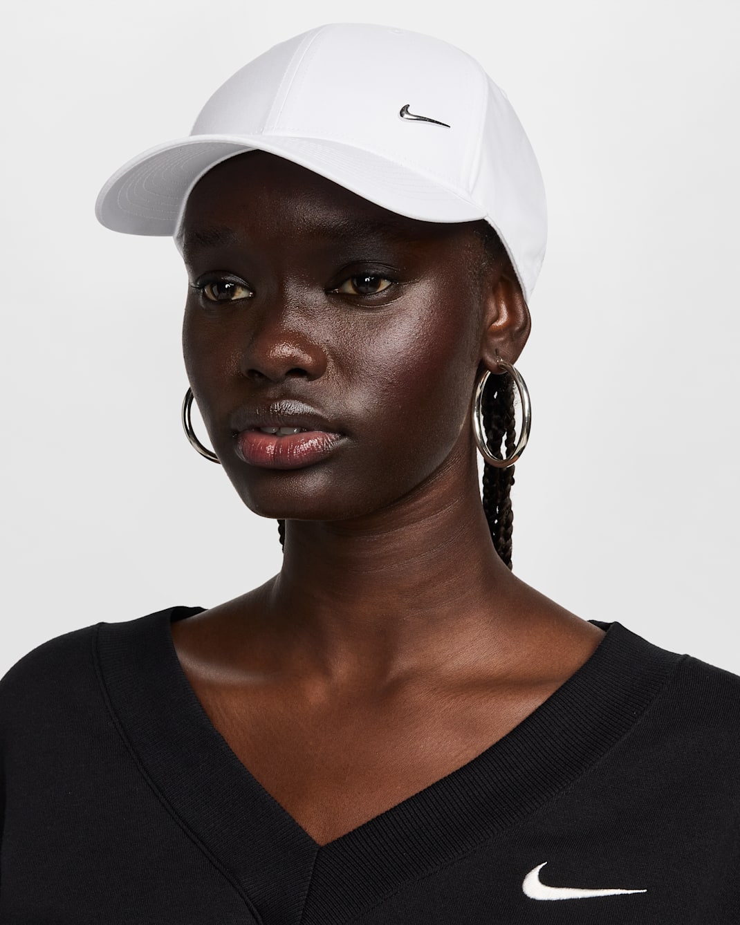 Nike Club Structured Metal Swoosh Cap - White