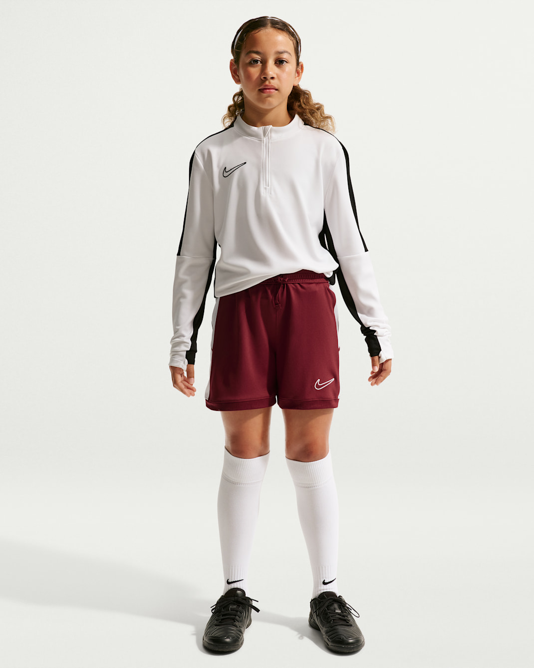 Fotbollsshorts Dri-FIT 4" Nike Academy för ungdom (tjejer) - Team Red/Vit/Team Red/Vit