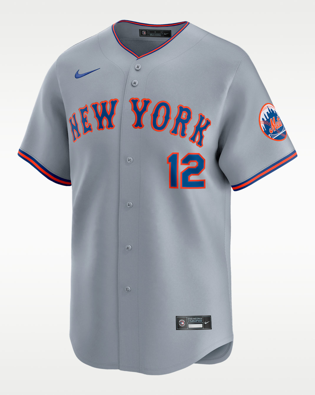 Francisco Lindor New York Mets Men's Nike Dri-FIT ADV MLB Limited Jersey - Grey