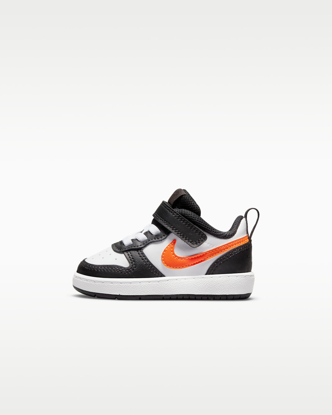 Nike Court Borough Low 2 Baby/Toddler Shoes - White/Black/Dark Smoke Grey/Total Orange