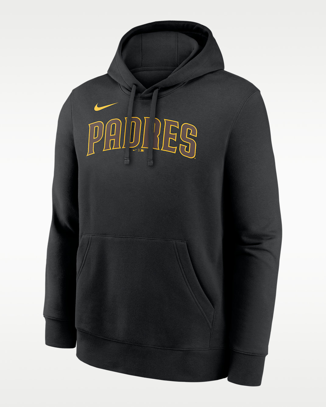 Sudadera con gorro sin cierre Nike de la MLB para hombre San Diego Padres Club - Negro