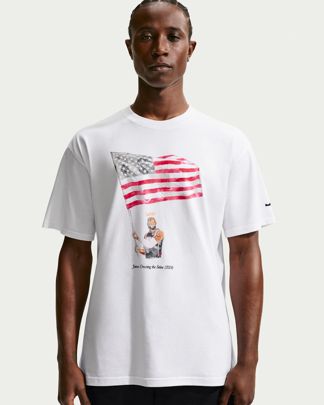 LeBron 'Old Glory' Nike Men's Basketball T-Shirt - White