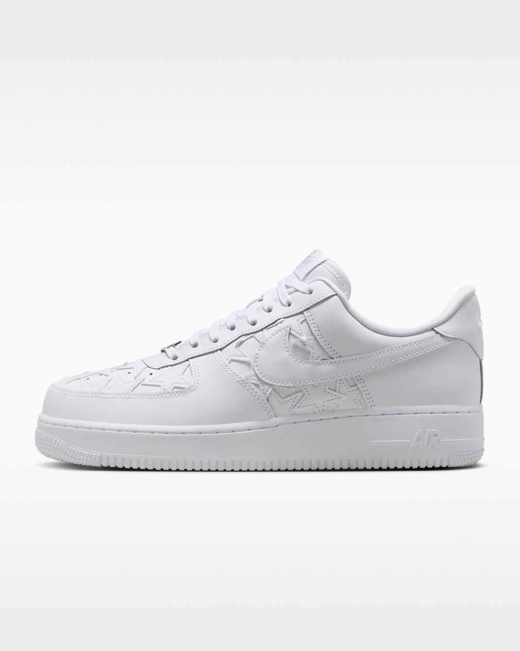 Nike Air Force 1 '07 Edge Men's Shoes - White/Metallic Silver/White