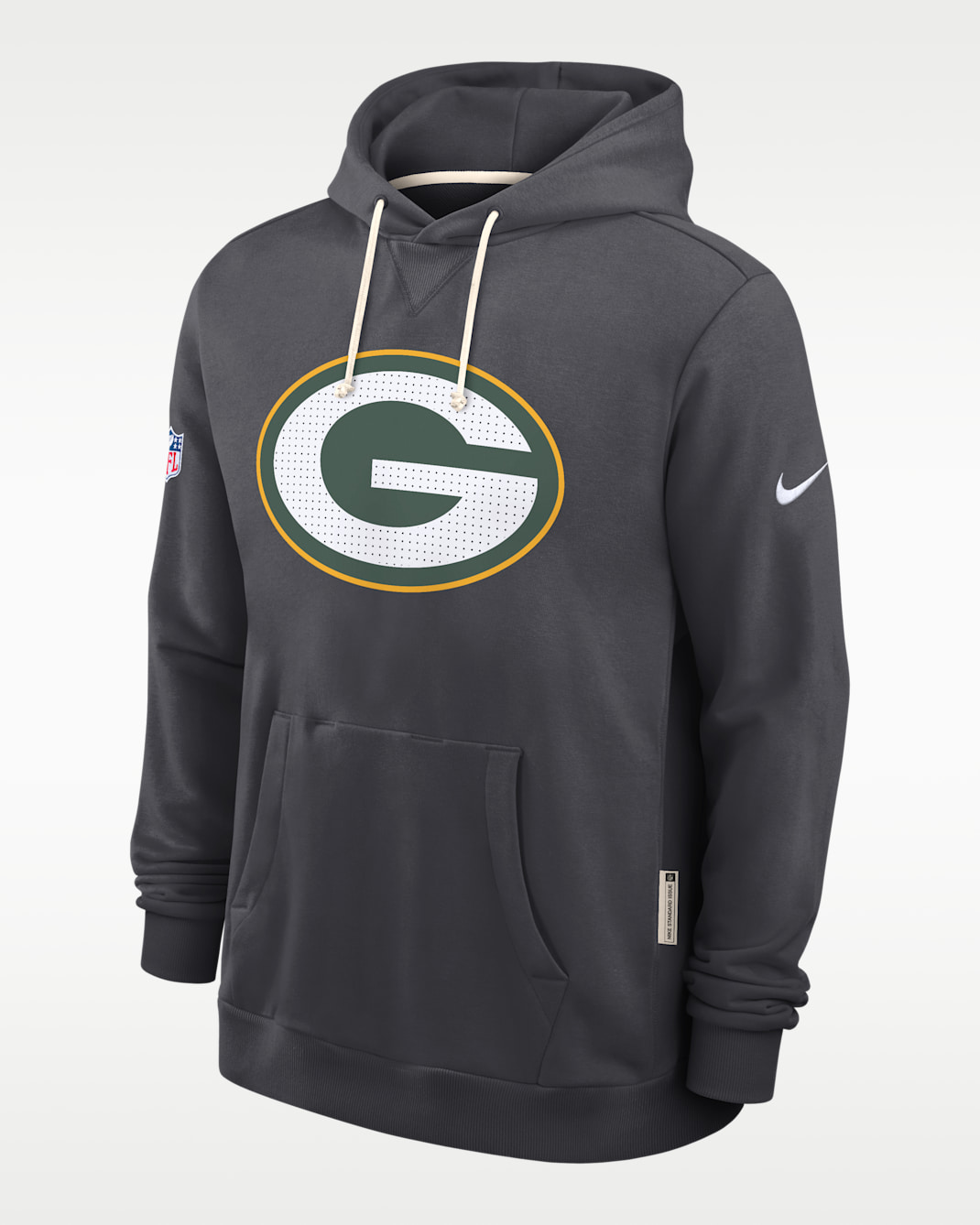Green Bay Packers Initial Home Sideline Men's Nike Dri-FIT NFL Pullover Hoodie - Anthracite