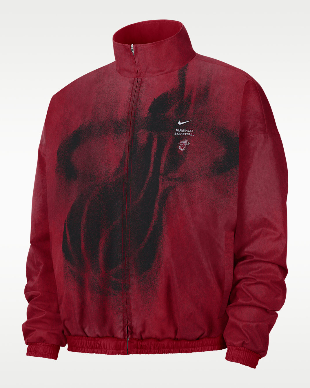 Miami Heat Standard Issue Men's Basketball Woven Jacket - Tough Red/Black