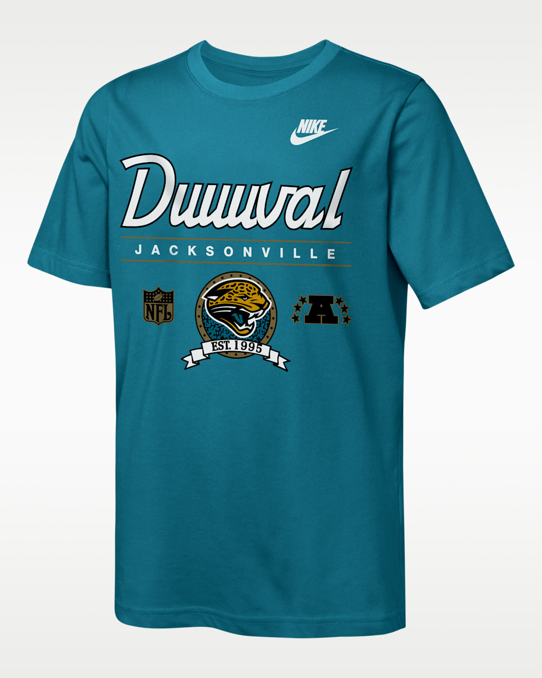 Jacksonville Jaguars Rewind Hometown Slub Big Kids' Nike Dri-FIT NFL T-Shirt - Teal
