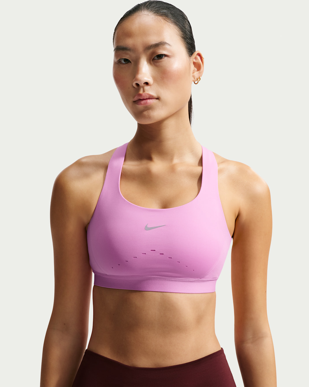 Nike Swift Women's High-Support Lightly Lined Sports Bra - Light Magenta/Silver