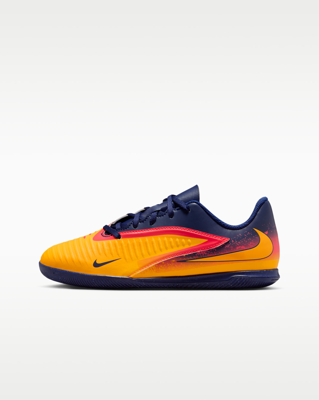Nike Jr. Phantom 6 Low Club 'Erling Haaland' Older Kids' Indoor/Court Football Shoe - Laser Orange/Blue Void/Lemon Venom