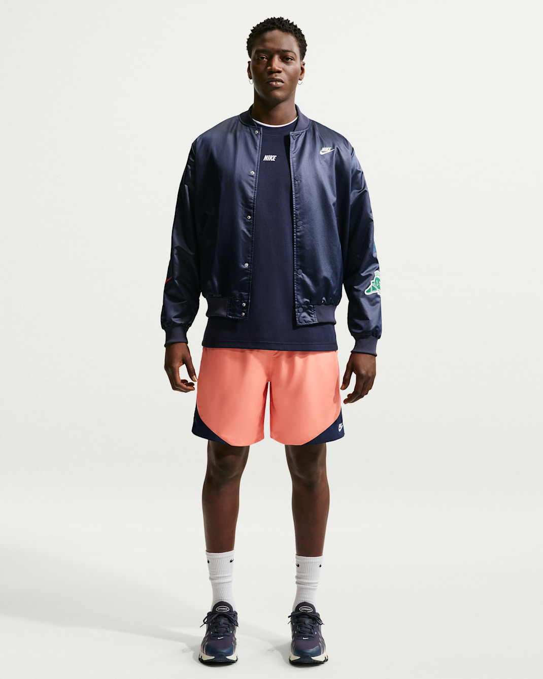 Nike Windrunner Men's Shorts - Orange Frost/Midnight Navy/White