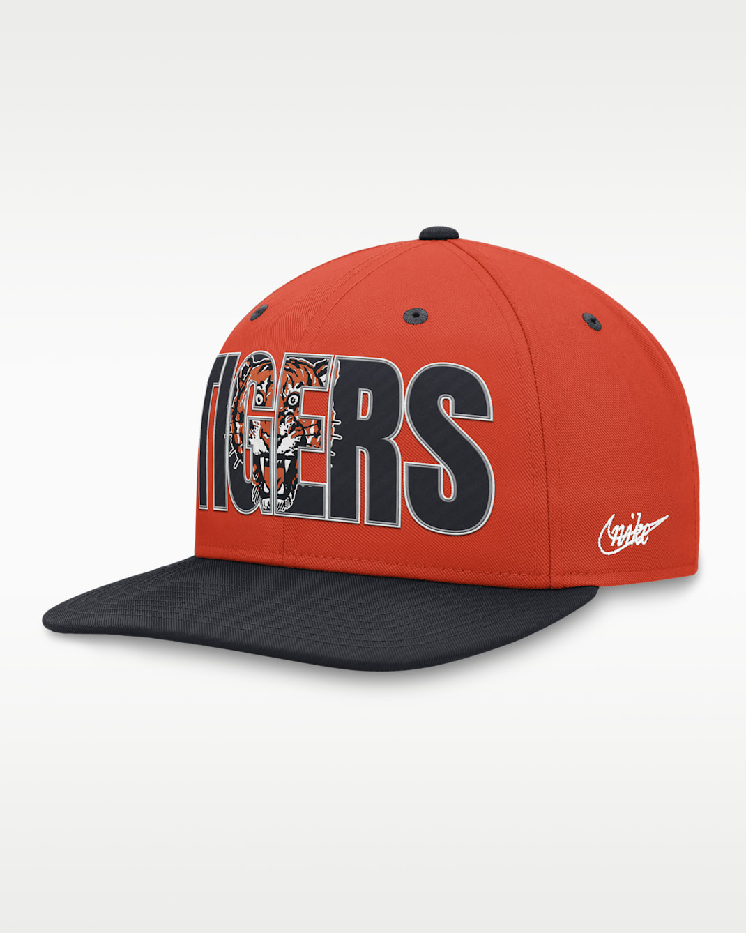 Gorra ajustable Nike MLB para hombre Detroit Tigers Pro Cooperstown - Azul marino/Naranja