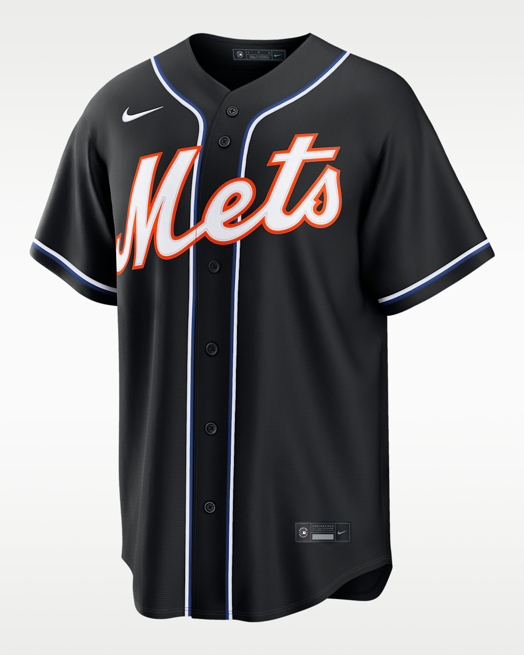 Jersey Nike de la MLB Replica Fashion para hombre New York Mets - Negro