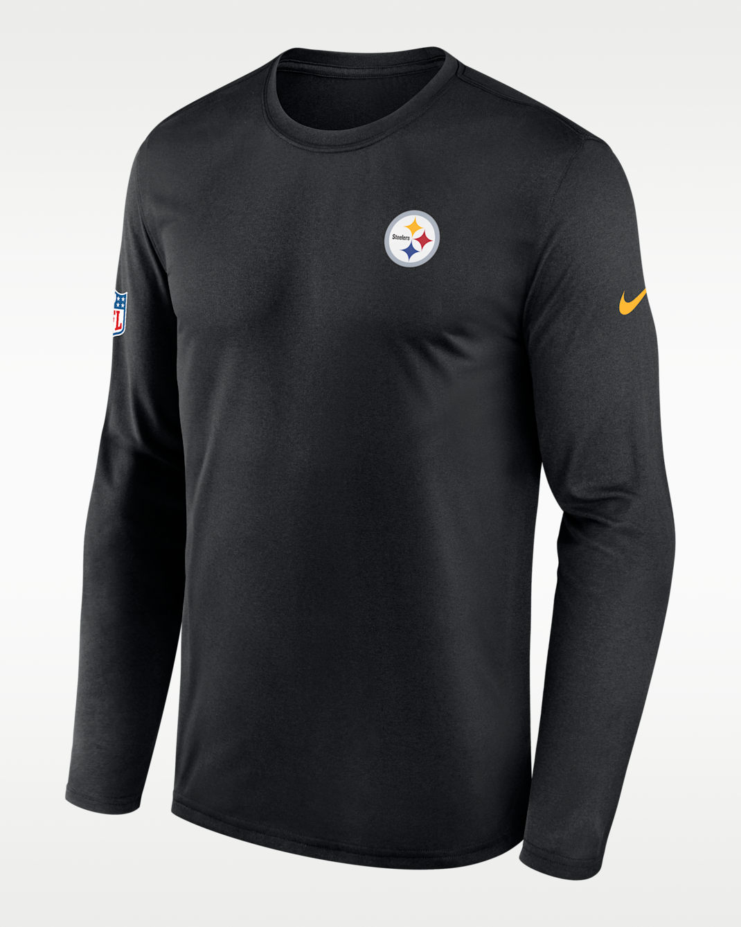 Playera de manga larga Nike Dri-FIT de la NFL para hombre Pittsburgh Steelers Legend Small Logo - Negro