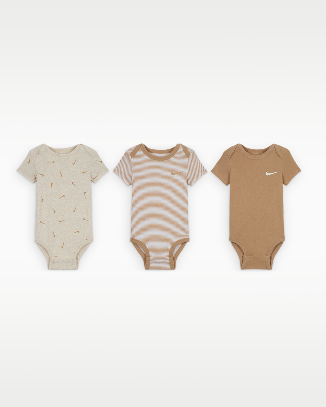 Nike E1D1 Baby Mix and Match Bodysuits (3-Pack) - Pale Ivory