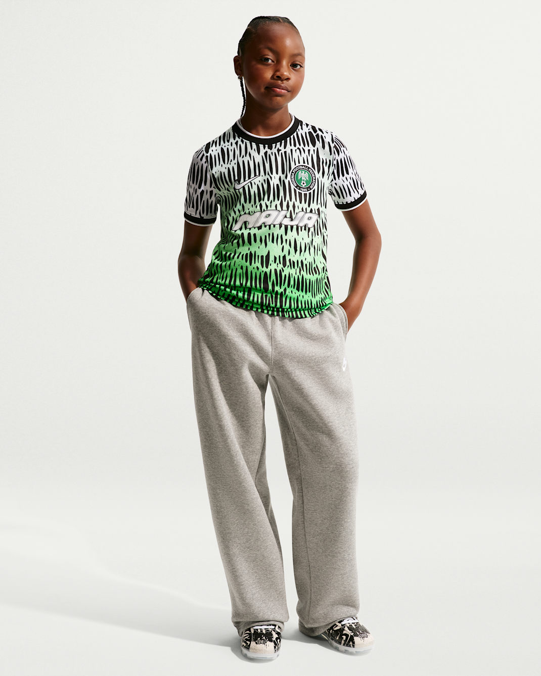 Nike x Nigeria x Slawn Big Kids' Dri-FIT Short-Sleeve Soccer Top