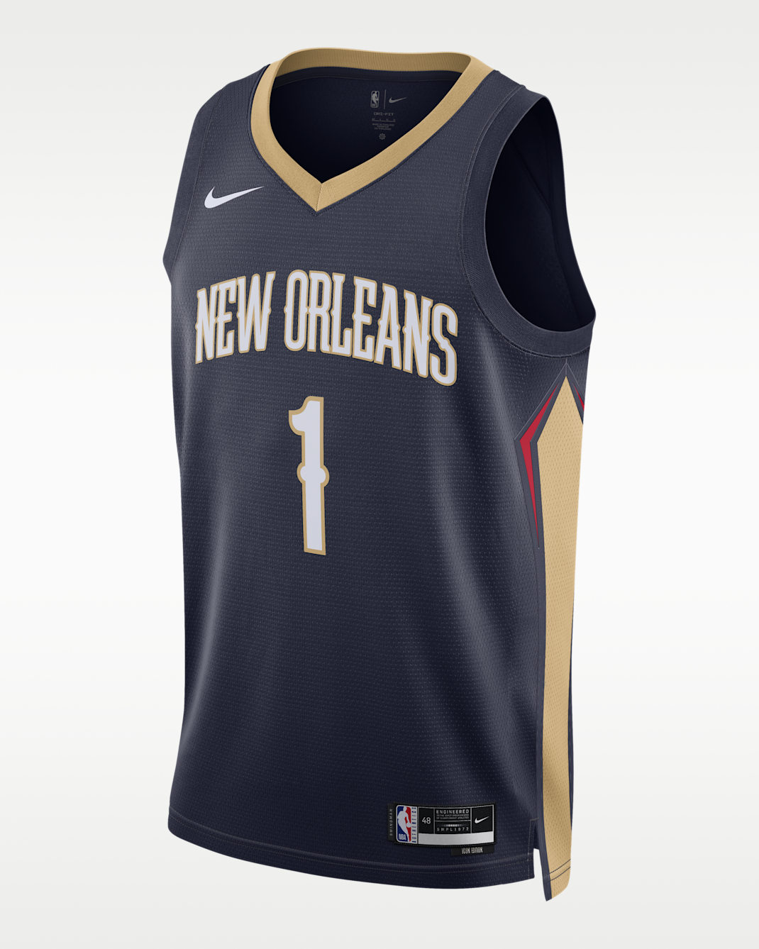 Jersey Nike Dri-FIT de la NBA Swingman para hombre New Orleans Pelicans Icon Edition - Azul marino universitario