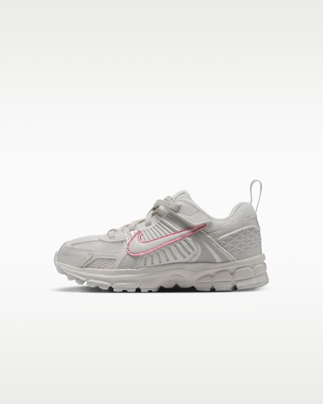 Tenis con detalles reflejantes para niños talla pequeña Nike Vomero 5 - Vela/Rosa amanecer/Blanco cáscara de huevo/Vela