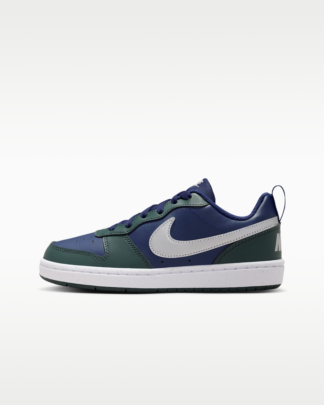Nike Court Borough Low Recraft Big Kids' Shoes - Midnight Navy/Seaweed/White/Metallic Silver