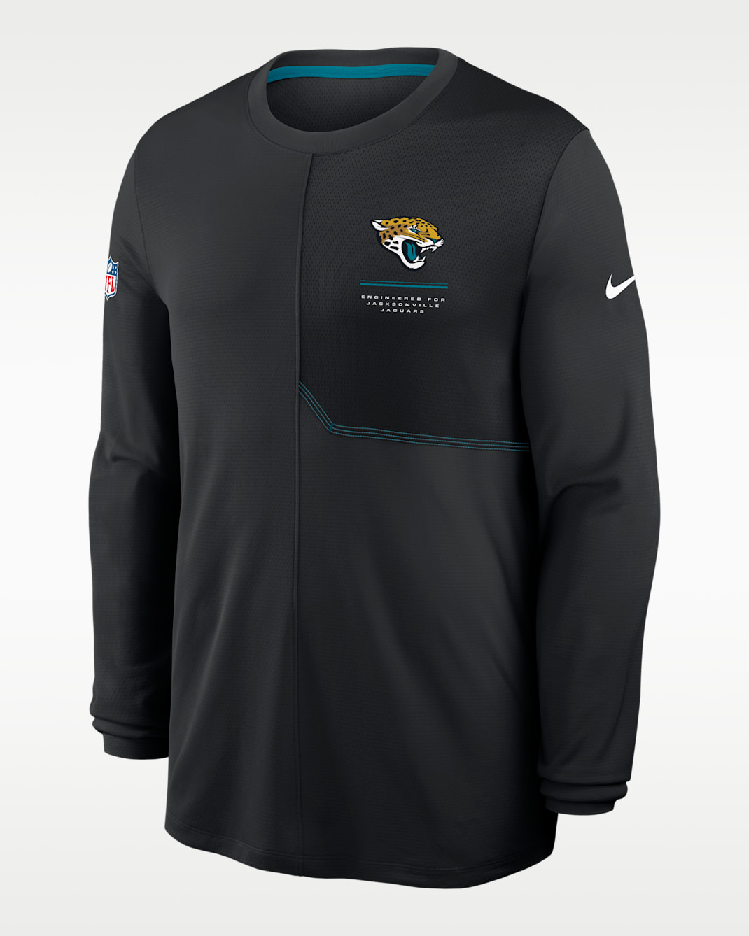 Jacksonville Jaguars Sideline Coach Men's Nike Dri-FIT NFL Long-Sleeve Top - Black