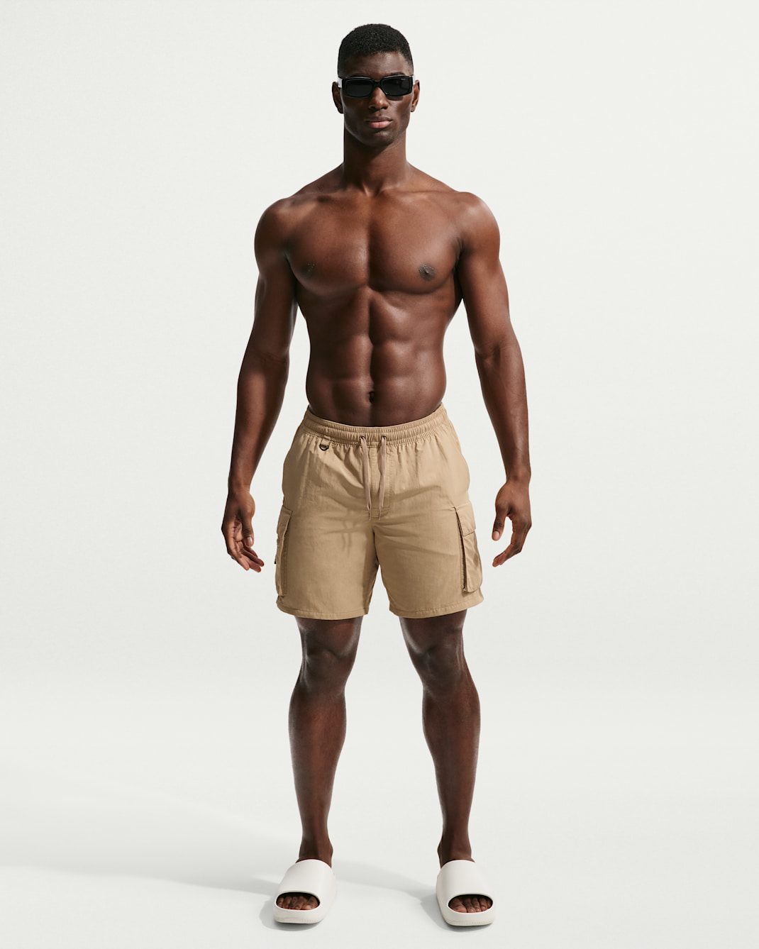 Shorts de playa o alberca de 18 cm totalmente forrados para hombre Nike Swim Voyage PRM - Beige paracaídas/Beige paracaídas/Beige paracaídas/Beige paracaídas