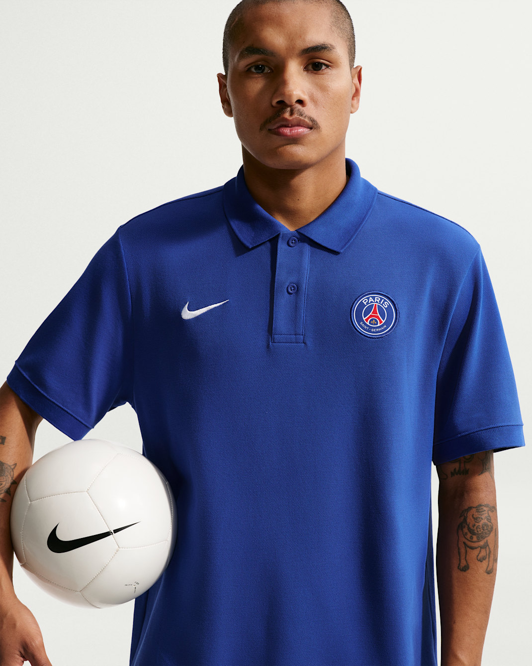 Paris Saint-Germain Club Men's Nike Football Polo - Old Royal/University Red/White