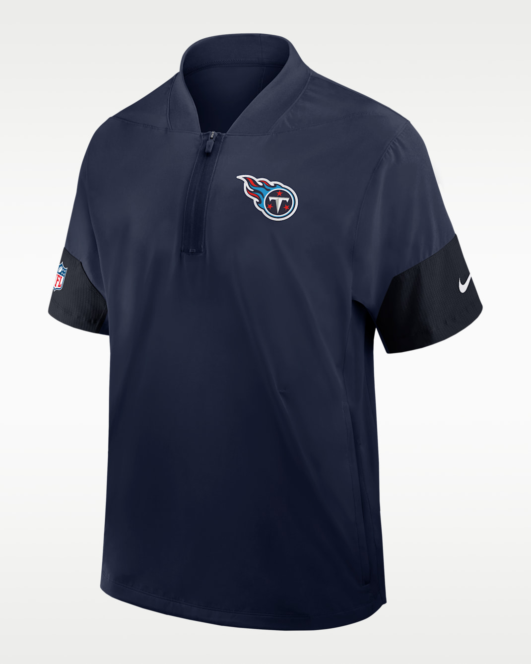 Tennessee Titans Sideline Coach Men's Nike NFL 1/2-Zip Short-Sleeve Jacket - Navy