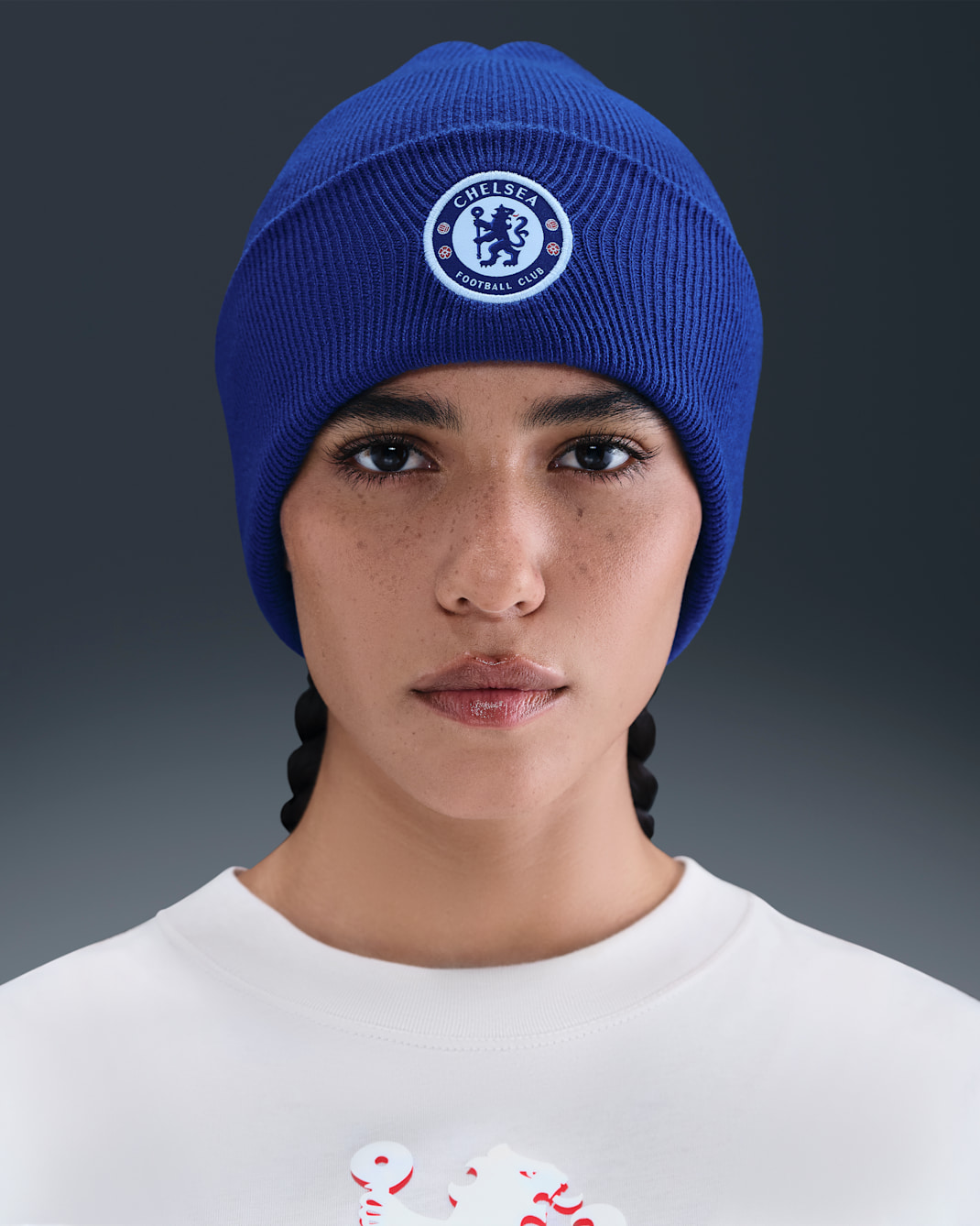 Chelsea Nike Dry-FIT Peak beanie - Rush Blue/Wit