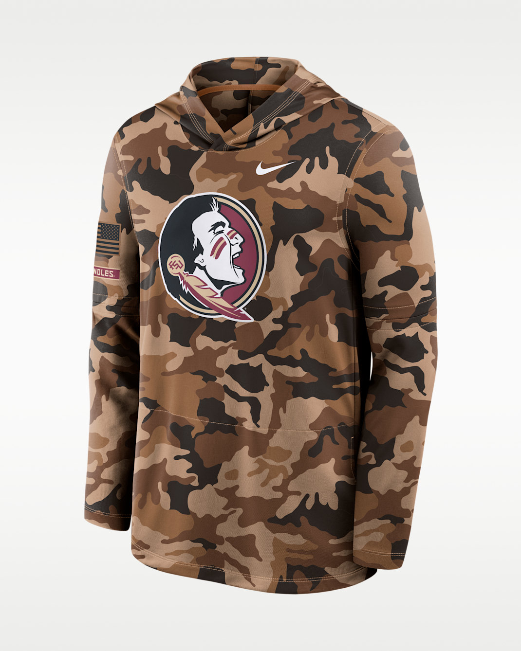Florida State Military Appreciation Men's Nike Dri-FIT College Long-Sleeve Hooded Top