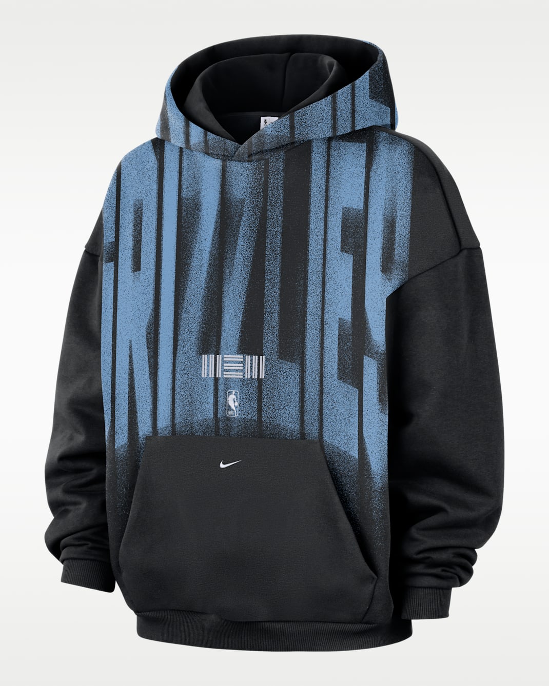 Memphis Grizzlies Standard Issue Men's Therma-FIT Fleece Basketball Hoodie - Black/White