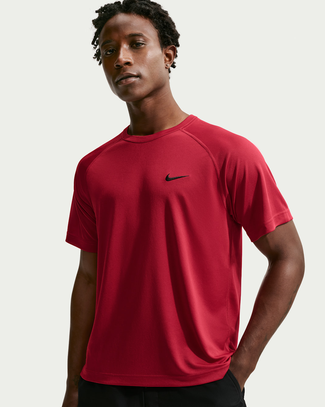 Nike Flex Men's Dri-FIT Short-Sleeve Training Top - Tough Red/Black