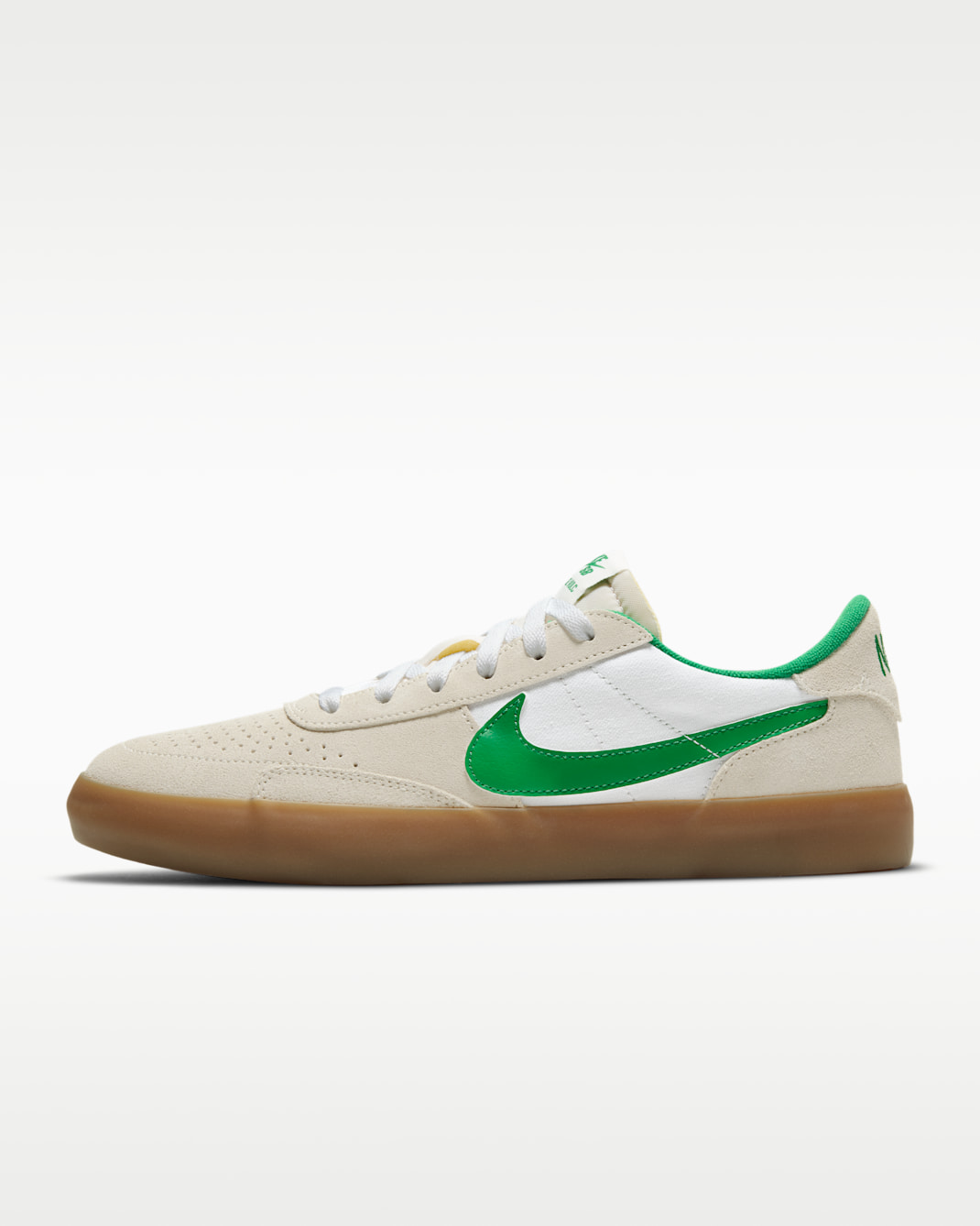 Nike SB Heritage Vulc Skate Shoes - Summit White/White/Gum Light Brown/Lucky Green