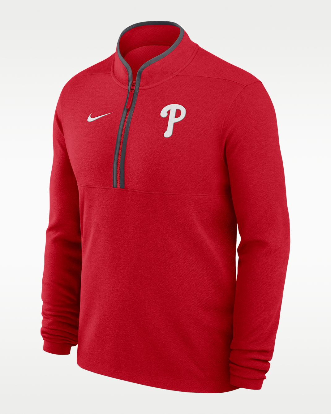Philadelphia Phillies Victory Men's Nike Dri-FIT MLB 1/2-Zip Long-Sleeve Top - Red