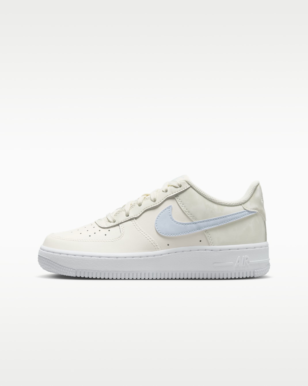 Nike Air Force 1 Older Kids' Shoes - Pale Ivory/Sea Glass/White/Football Grey