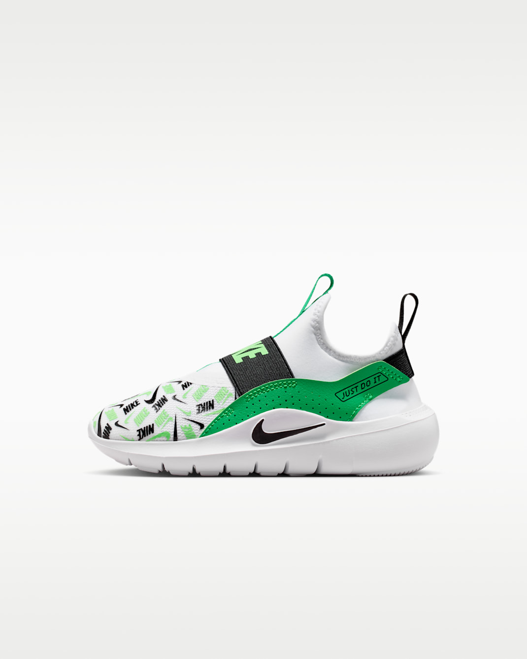Nike Flex Runner Little Kids' Shoes - White/Green Spark/Illusion Green/Black