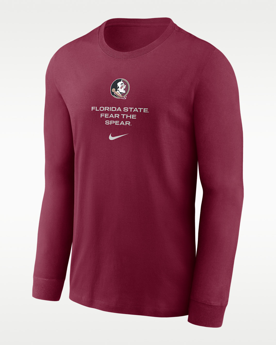 Florida State Sideline Men's Nike Dri-FIT College Long-Sleeve T-Shirt - Team Maroon