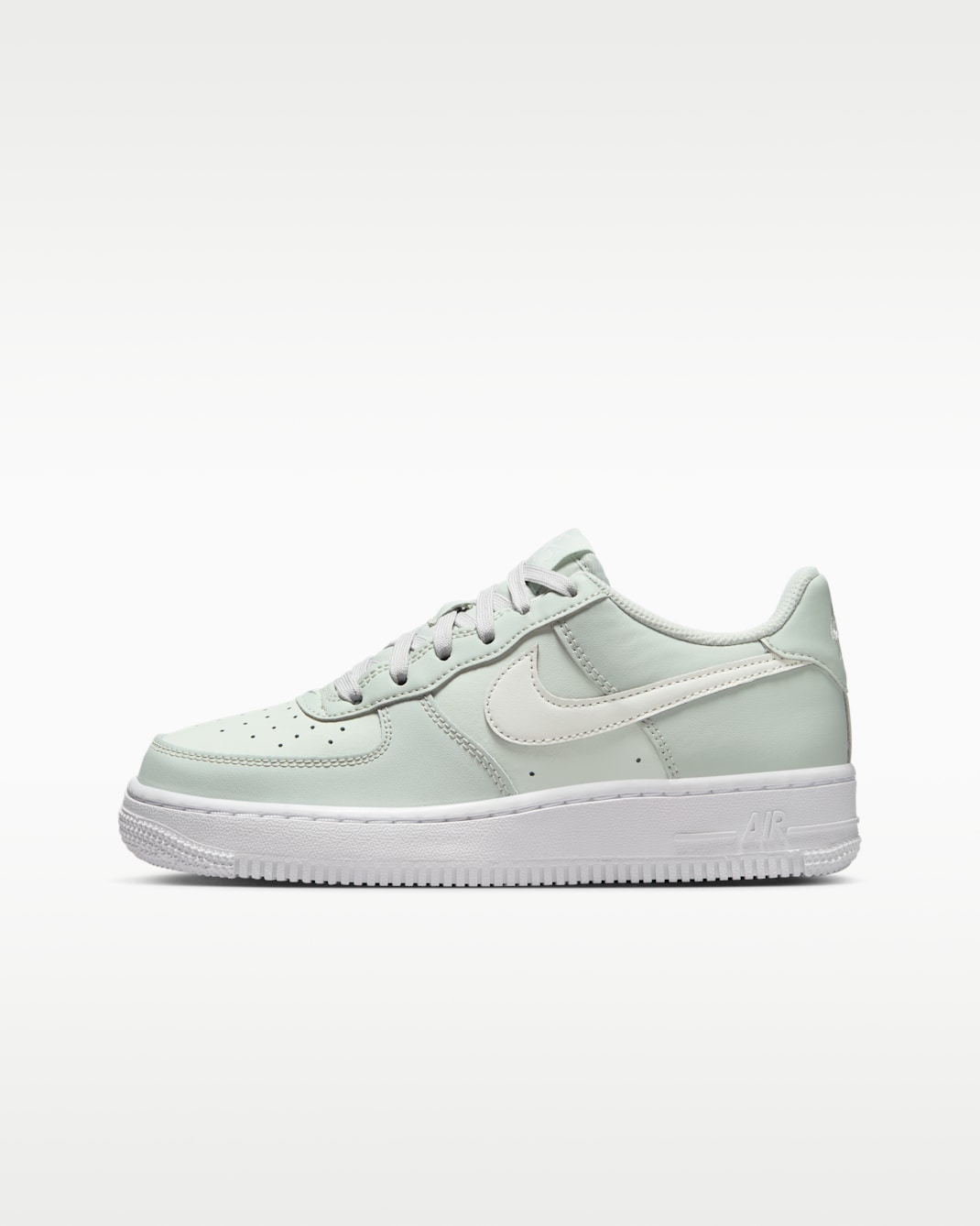 Nike Air Force 1 Big Kids' Shoes - Light Silver/Spruce Aura/White/Sail