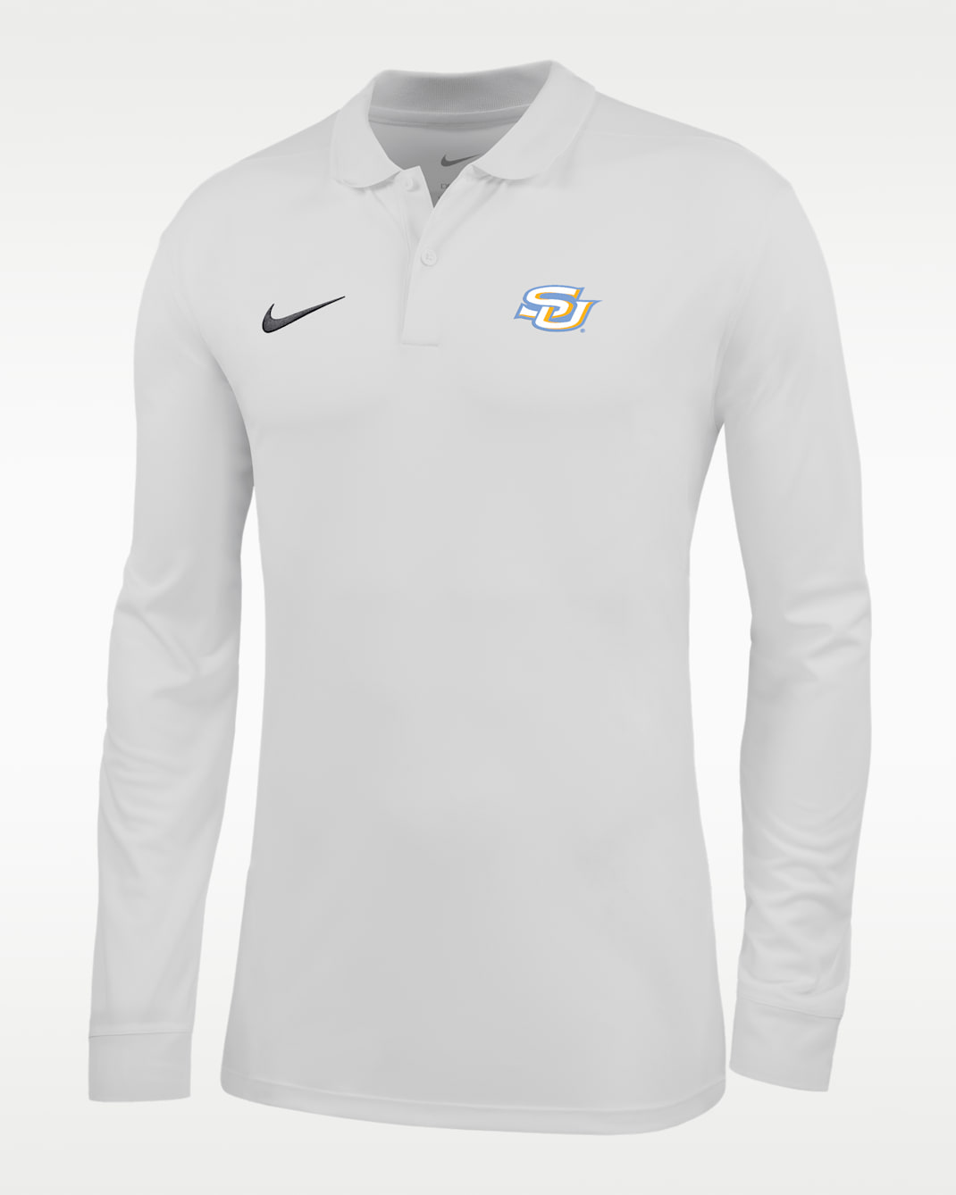 Nike College (Southern University and A&M) Men's Dri-FIT Long-Sleeve Polo - White