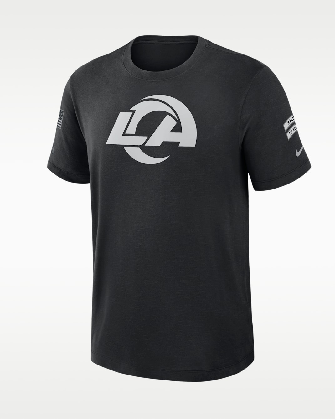 Los Angeles Rams Salute to Service Slub Men's Nike Dri-FIT NFL T-Shirt - Black