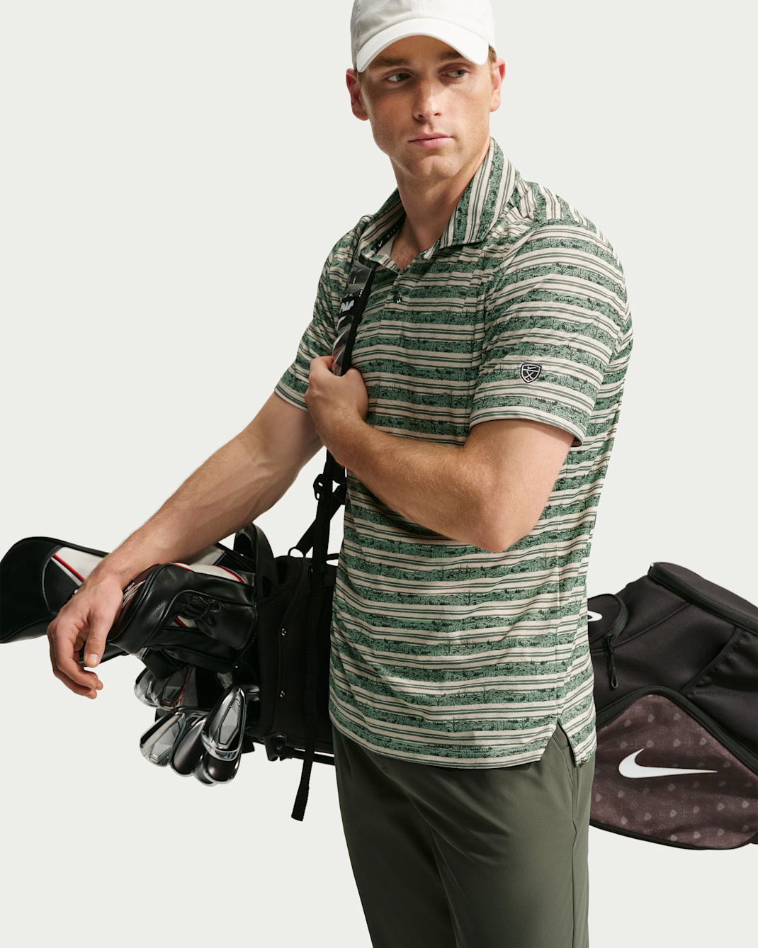 Nike Par Men's Dri-FIT Striped Golf Polo