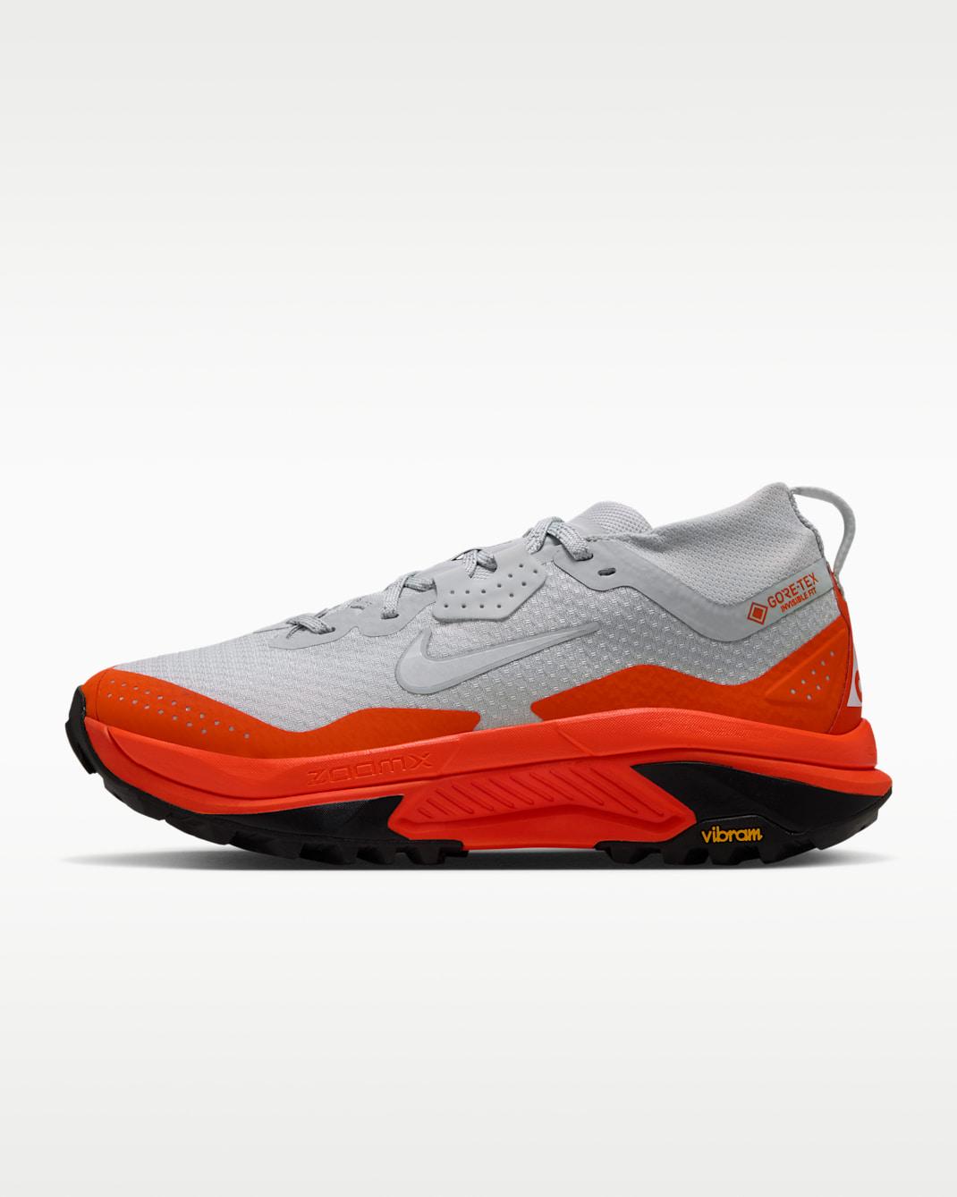 Tenis de trail running impermeables para mujer Nike ACG Zegama Trail GORE-TEX - Plata claro/Naranja seguridad/Negro/Blanco cumbre