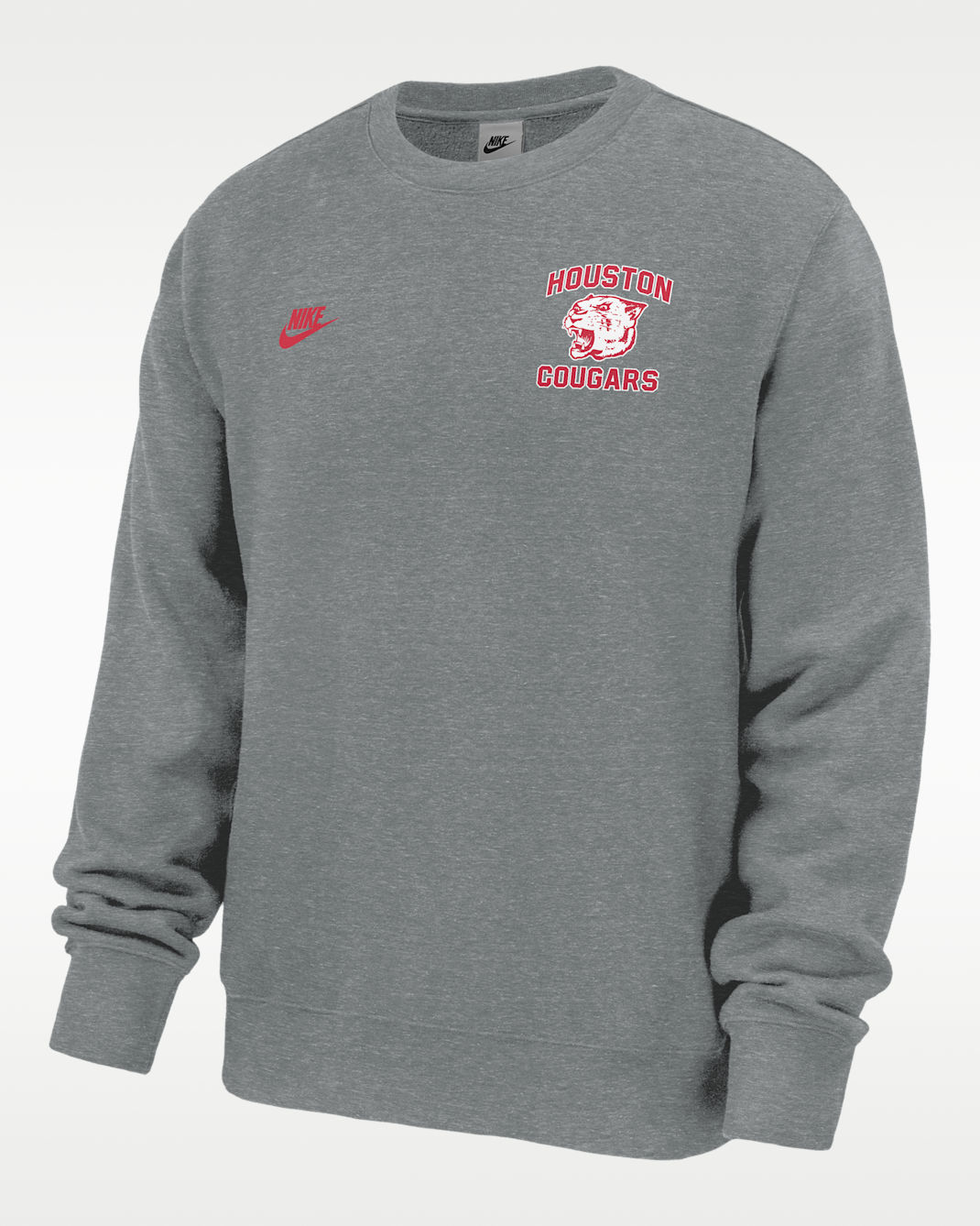 Houston Cougars Club Men's Nike Football Fleece Crew-Neck Sweatshirt