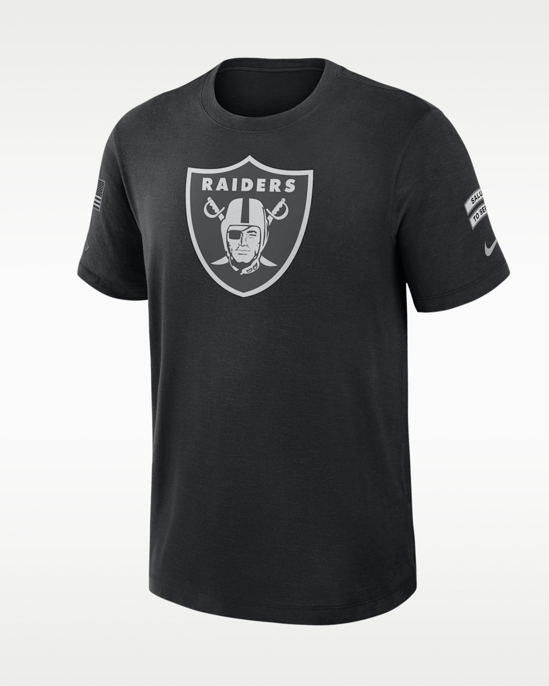 Playera Nike Dri-FIT de la NFL para hombre Las Vegas Raiders Salute to Service Slub - Negro