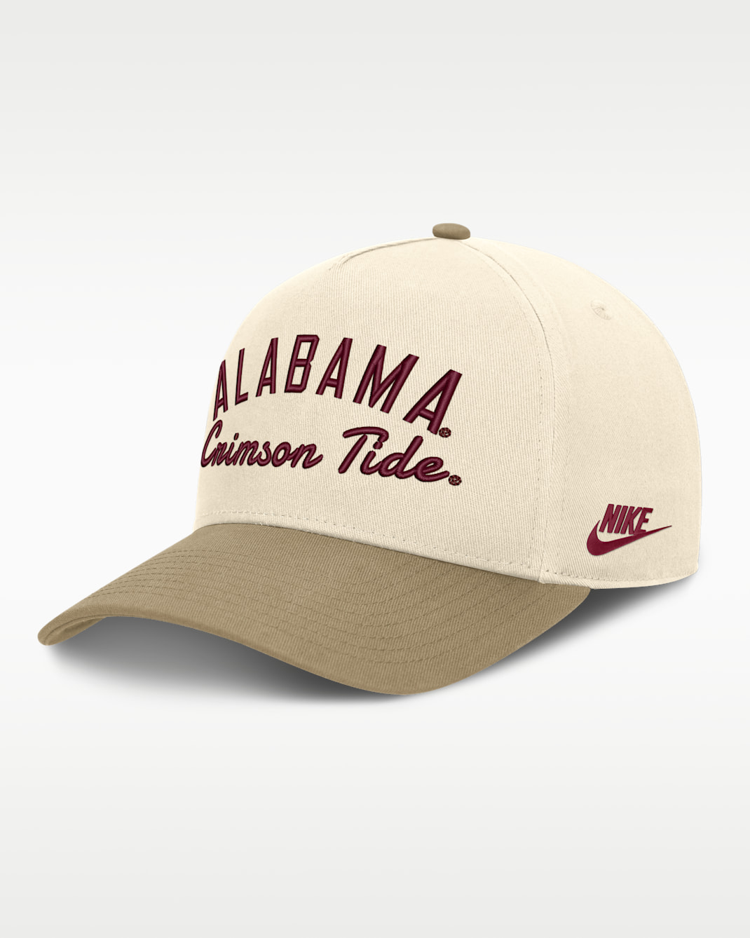 Alabama Legacy Rise Men's Nike College A-Frame Adjustable Hat - Natural/Classic Beige