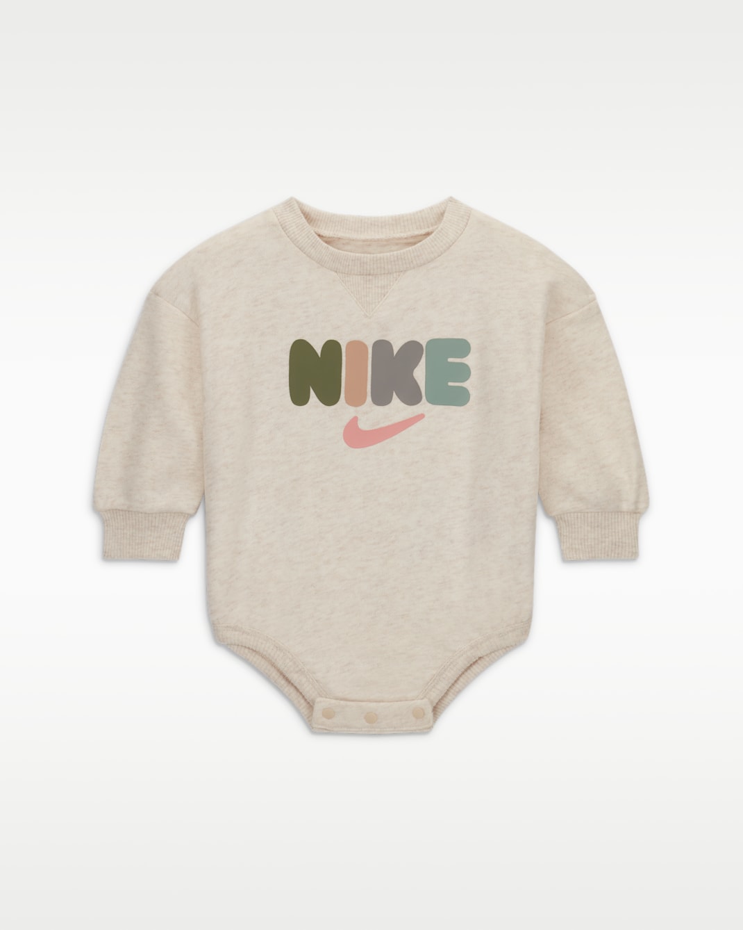 Nike Sportswear Primary Play Crew Romper rompertje voor baby's - Ivory Heather