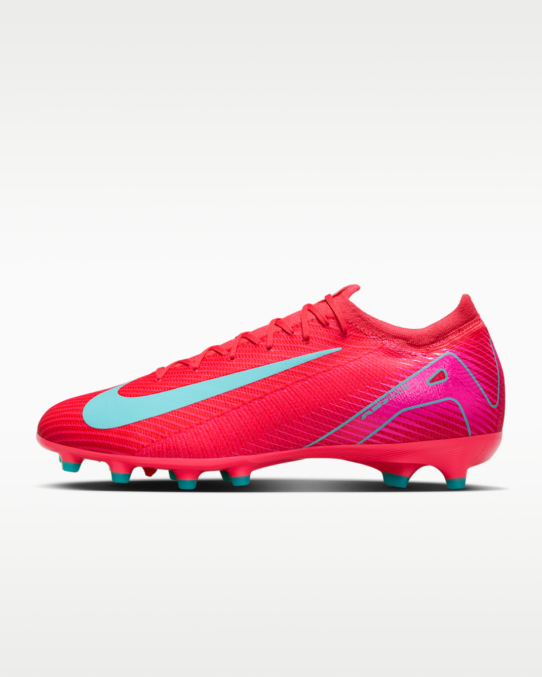 Nike Mercurial Vapor 16 Pro Artificial-Grass Low-Top Soccer Cleats - Ember Glow/Aurora Green
