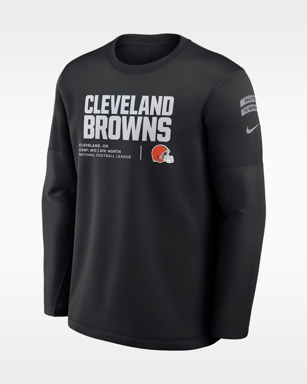 Cleveland Browns Salute to Service Sideline Coaches Men's Nike NFL Pullover Crew - Black