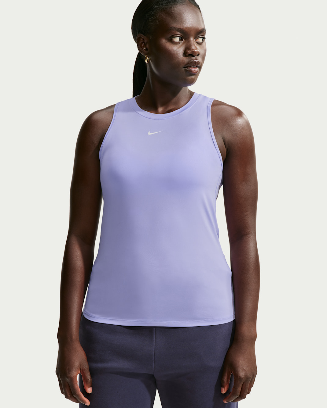 Nike One Classic Women's Dri-FIT Tank Top - Purple Pulse/White