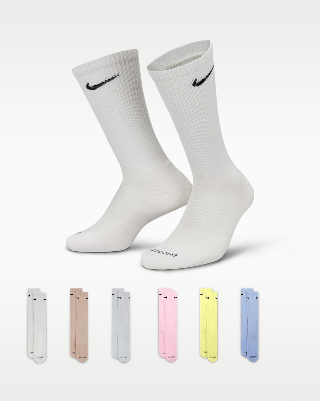 Calcetines largos de entrenamiento Nike Everyday Plus Cushioned (6 pares) - Multicolor
