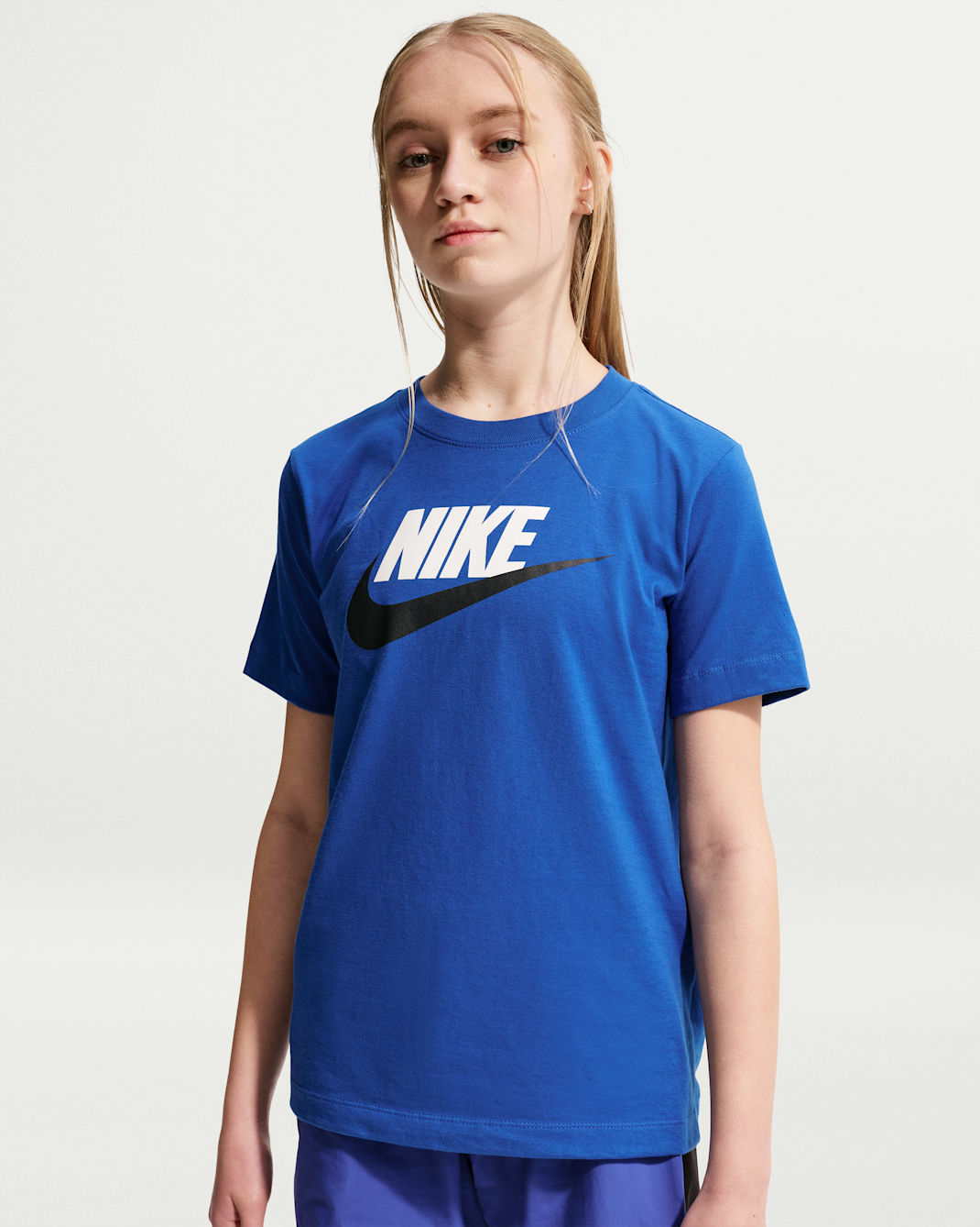 Nike Sportswear Big Kids' T-Shirt - Game Royal/White/Obsidian